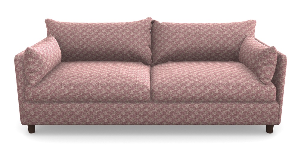 Product photograph of Madehurst 4 Seater Sofa In Cloth 21 - Decorative Leaf - Cassis from Sofas and Stuff Limited