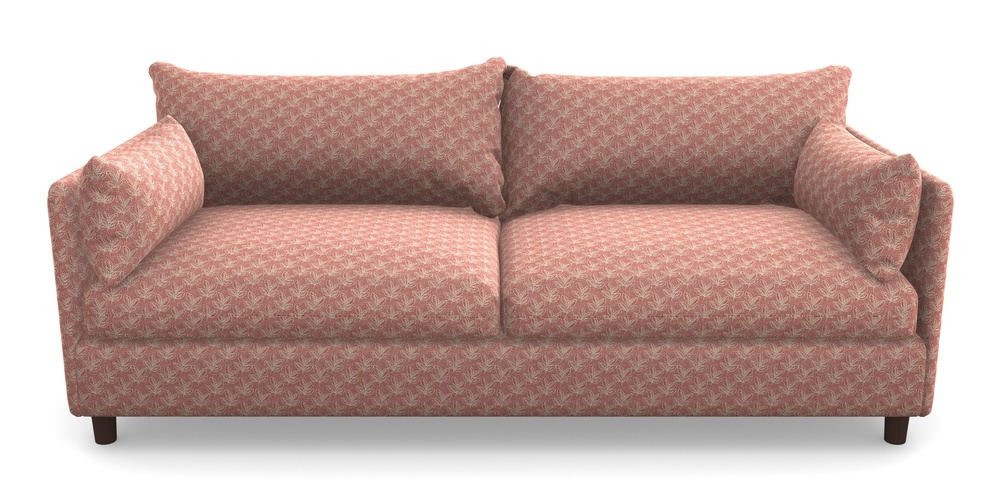 Product photograph of Madehurst 4 Seater Sofa In Cloth 21 - Decorative Leaf - Ginger Snap from Sofas and Stuff Limited