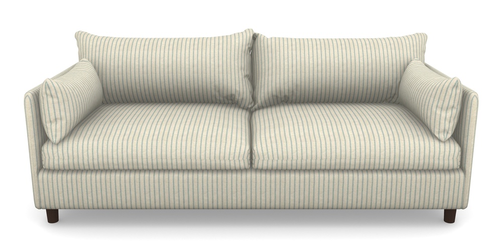 Product photograph of Madehurst 4 Seater Sofa In Cloth 18 Stripes - Ticking - Basil from Sofas and Stuff Limited