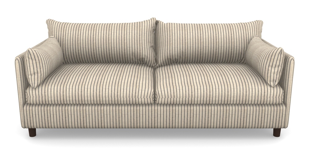 Product photograph of Madehurst 4 Seater Sofa In Cloth 18 Stripes - Ticking - Bible Black from Sofas and Stuff Limited