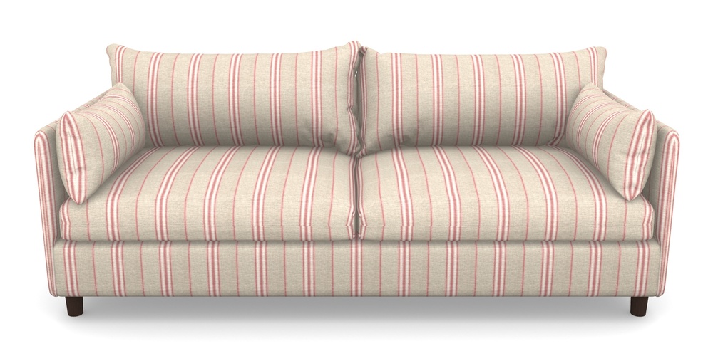 Product photograph of Madehurst 4 Seater Sofa In Cloth 18 Stripes - Regimental - Cranberry from Sofas and Stuff Limited