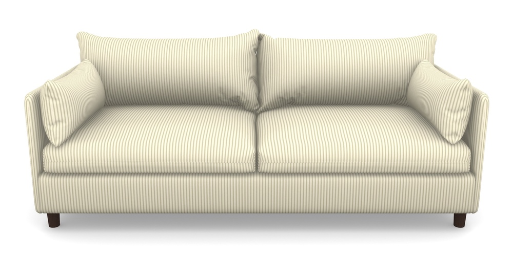 Product photograph of Madehurst 4 Seater Sofa In Cotton Stripe - Sage from Sofas and Stuff Limited