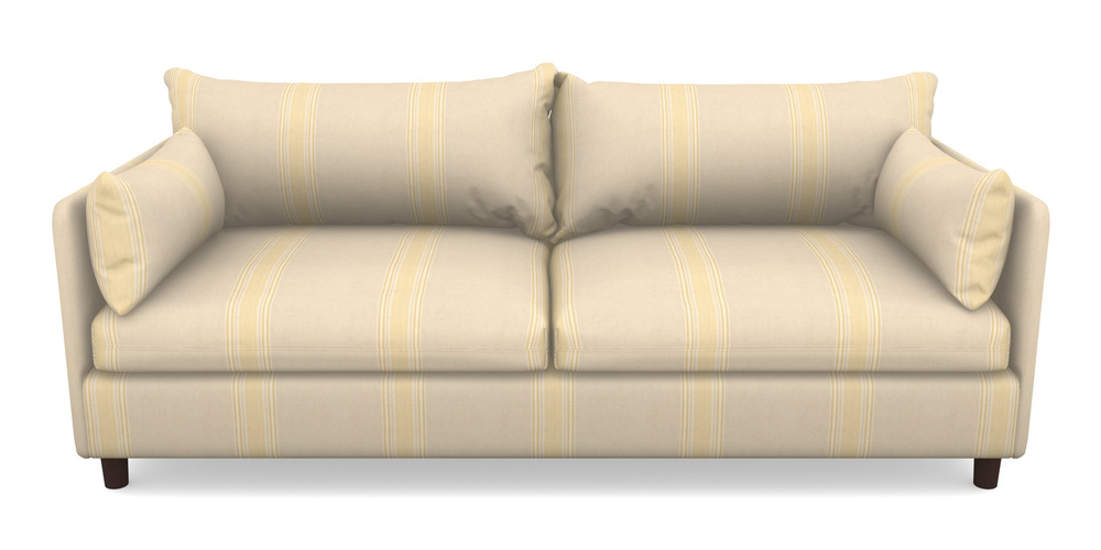 Product photograph of Madehurst 4 Seater Sofa In Cloth 22 - Racing Stripes Cheltenham - Lemon from Sofas and Stuff Limited