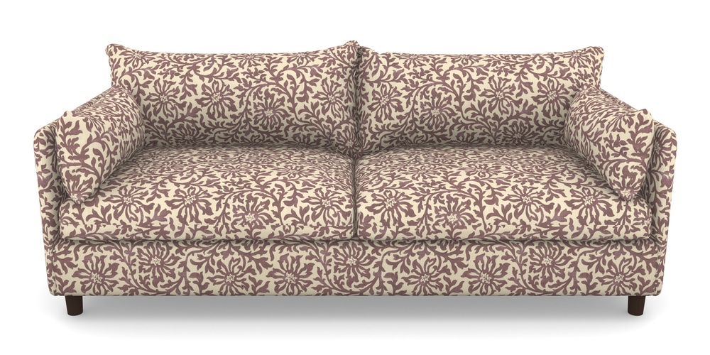 Product photograph of Madehurst 4 Seater Sofa In V A Brompton Collection - Floral Scroll - Cacao from Sofas and Stuff Limited