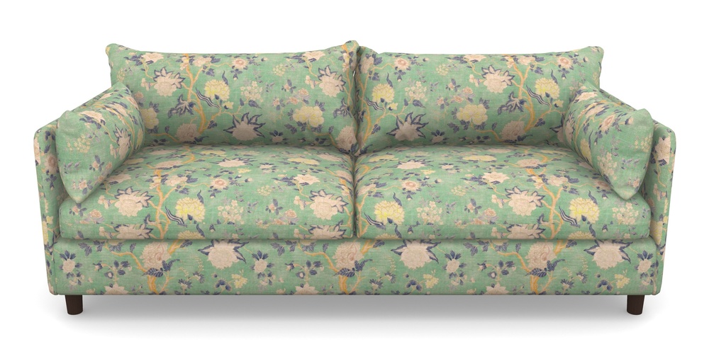 Product photograph of Madehurst 4 Seater Sofa In Floral Linen - Even So Verde from Sofas and Stuff Limited