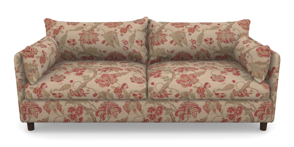 Product photograph of Madehurst 4 Seater Sofa In Floral Linen - Indienne T Rosso from Sofas and Stuff Limited