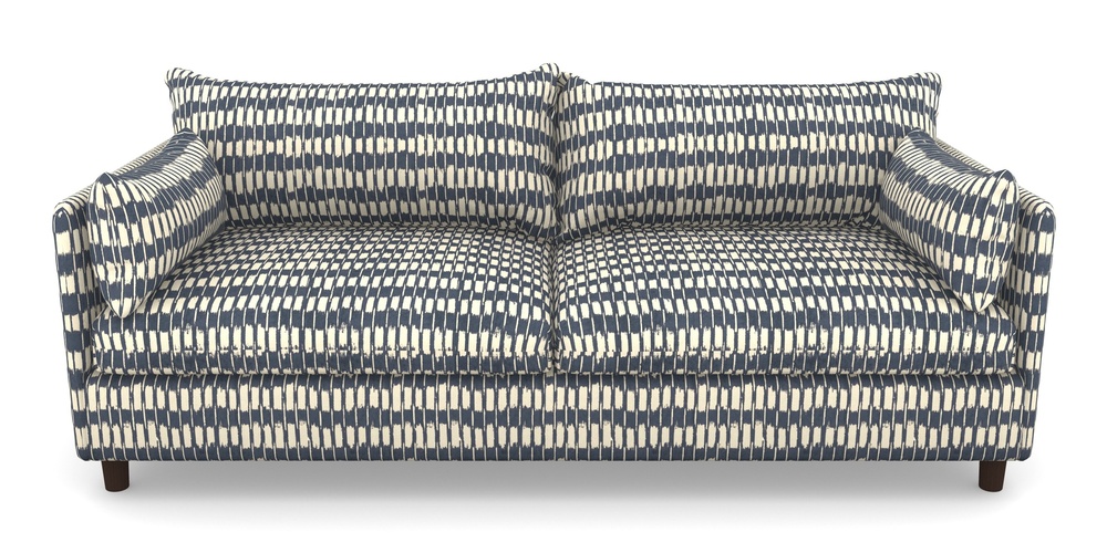 Product photograph of Madehurst 4 Seater Sofa In V A Brompton Collection - Ikat - Midnight Blue from Sofas and Stuff Limited