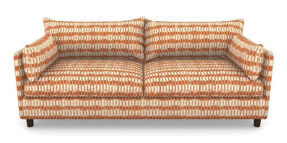 Product photograph of Madehurst 4 Seater Sofa In V A Brompton Collection - Ikat - Terracotta from Sofas and Stuff Limited