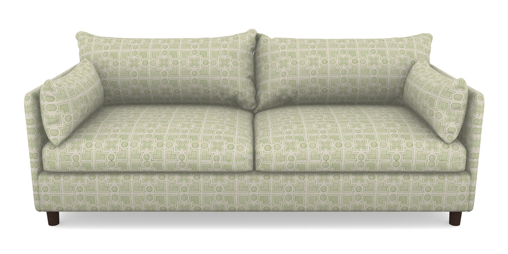 Product photograph of Madehurst 4 Seater Sofa In Rhs Collection - Small Knot Garden Cotton Weave - Green from Sofas and Stuff Limited