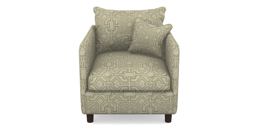 Product photograph of Madehurst Chair In Rhs Collection - Large Knot Garden Linen - Green from Sofas and Stuff Limited