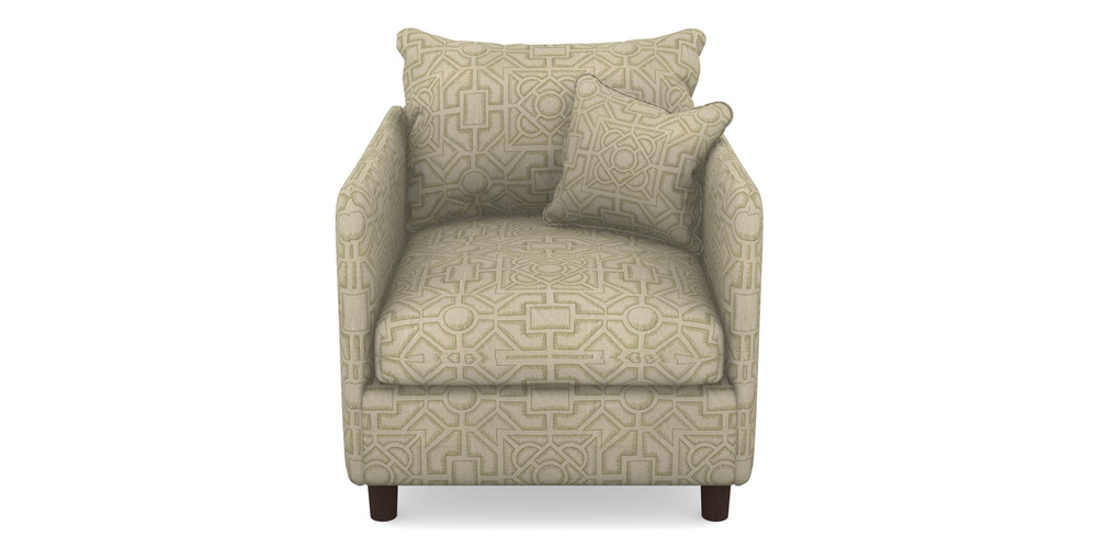 Product photograph of Madehurst Chair In Rhs Collection - Large Knot Garden Linen - Olive from Sofas and Stuff Limited