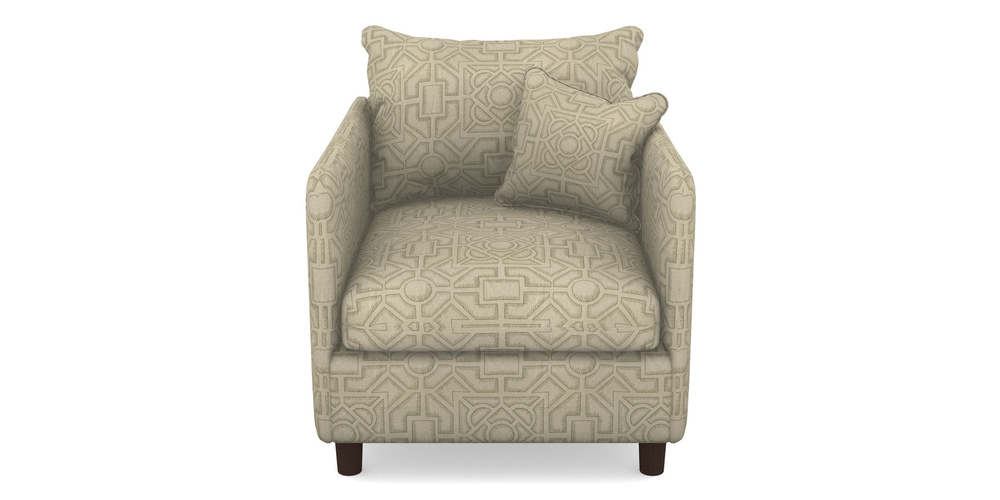 Product photograph of Madehurst Chair In Rhs Collection - Large Knot Garden Linen - Pistachio from Sofas and Stuff Limited