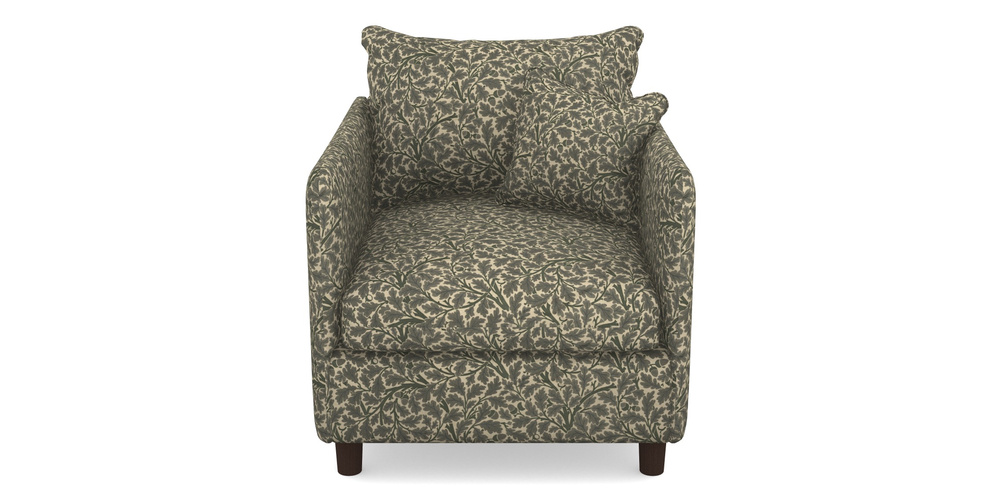 Product photograph of Madehurst Chair In V A Drawn From Nature Collection - Oak Tree - Dark Green from Sofas and Stuff Limited