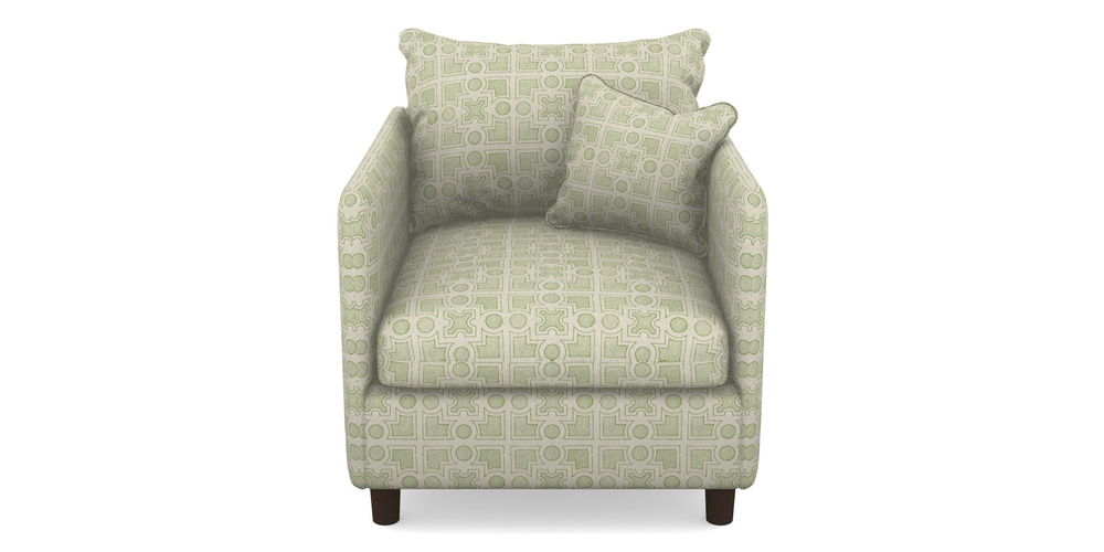 Product photograph of Madehurst Chair In Rhs Collection - Small Knot Garden Cotton Weave - Green from Sofas and Stuff Limited