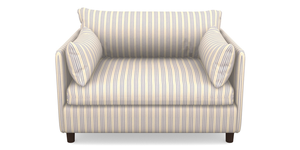 Product photograph of Madehurst Snuggler In Cloth 22 - Racing Stripes Ayr - Blueberry from Sofas and Stuff Limited