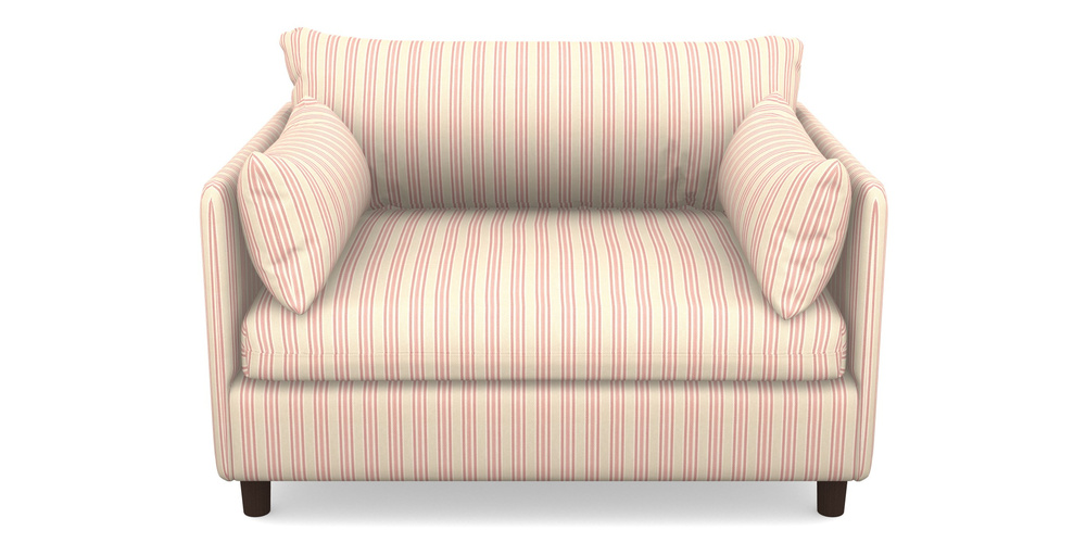 Product photograph of Madehurst Snuggler In Cloth 22 - Racing Stripes Ayr - Cherry from Sofas and Stuff Limited