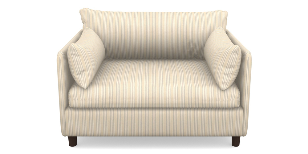 Product photograph of Madehurst Snuggler In Cloth 22 - Racing Stripes Ayr - Dove from Sofas and Stuff Limited