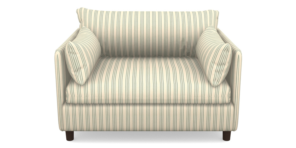 Product photograph of Madehurst Snuggler In Cloth 22 - Racing Stripes Ayr - Mint from Sofas and Stuff Limited