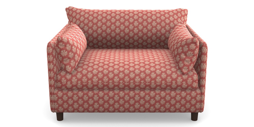 Product photograph of Madehurst Snuggler In Cloth 21 - Coral 1 - Ginger Snap from Sofas and Stuff Limited