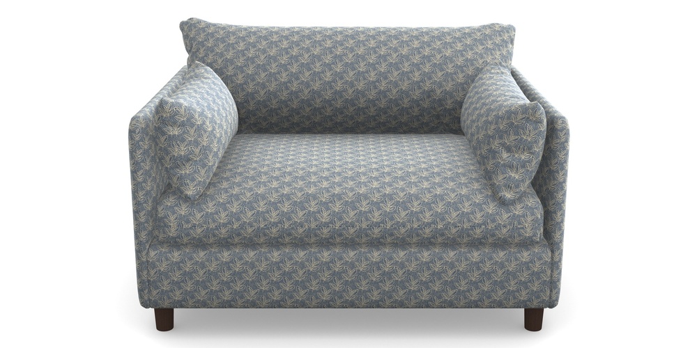 Product photograph of Madehurst Snuggler In Cloth 21 - Decorative Leaf - Bilberry from Sofas and Stuff Limited