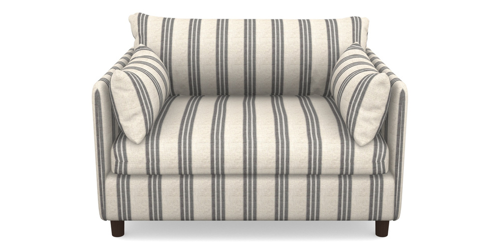 Product photograph of Madehurst Snuggler In Cloth 18 Stripes - Bengal - Bible Black from Sofas and Stuff Limited