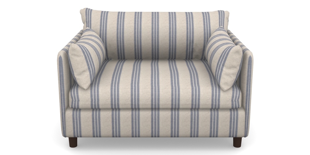 Product photograph of Madehurst Snuggler In Cloth 18 Stripes - Bengal - Indigo from Sofas and Stuff Limited