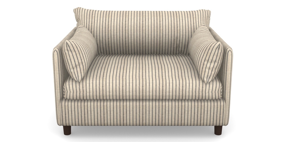 Product photograph of Madehurst Snuggler In Cloth 18 Stripes - Ticking - Bible Black from Sofas and Stuff Limited