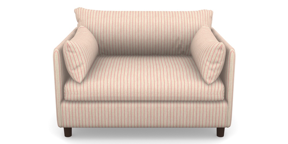 Product photograph of Madehurst Snuggler In Cloth 18 Stripes - Ticking - Cranberry from Sofas and Stuff Limited