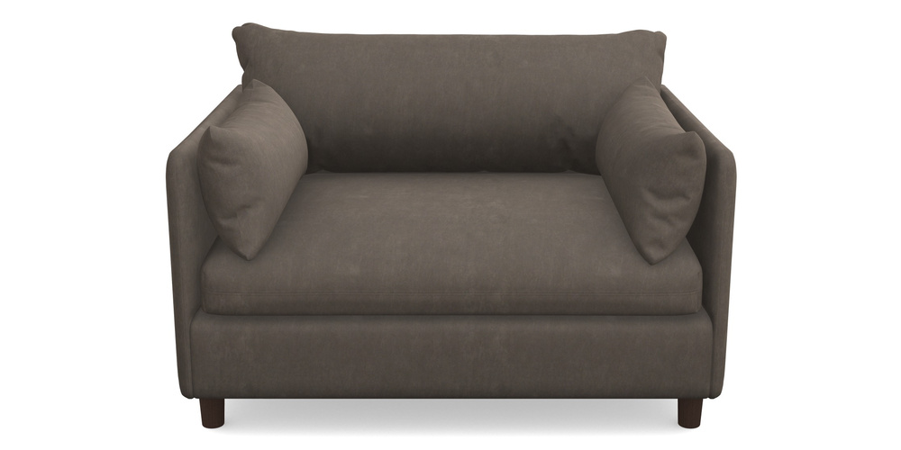 Product photograph of Madehurst Snuggler In Clever Tough And Eco Velvet - Chrome from Sofas and Stuff Limited