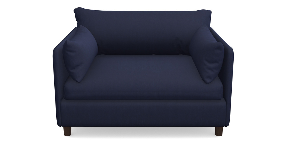 Product photograph of Madehurst Snuggler In Clever Tough And Eco Velvet - Indigo from Sofas and Stuff Limited