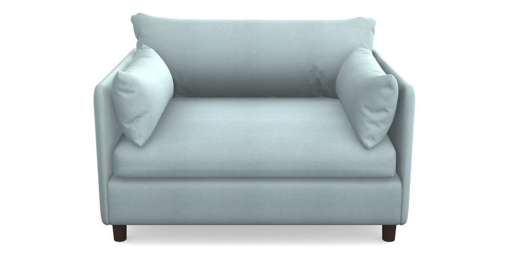 Product photograph of Madehurst Snuggler In Clever Tough And Eco Velvet - Mineral from Sofas and Stuff Limited