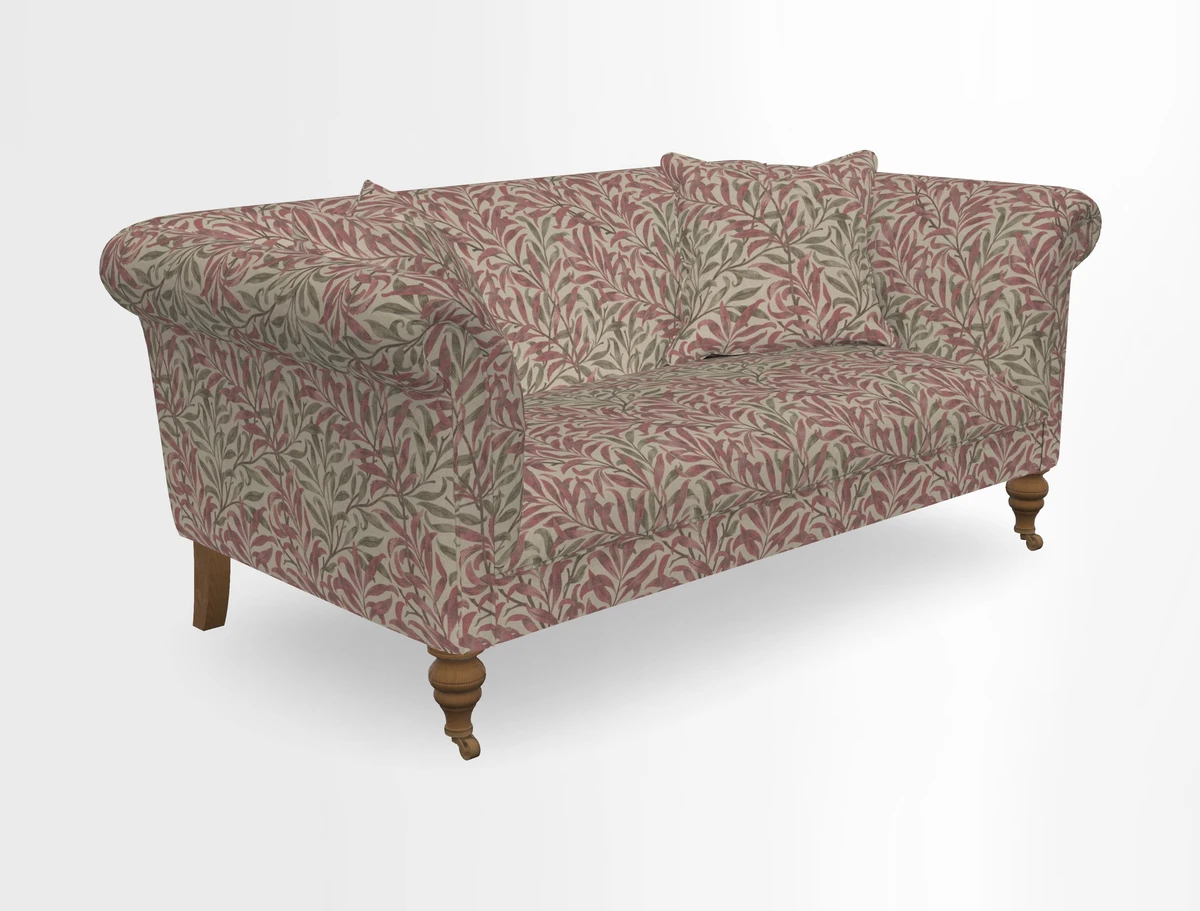 Masham 3 Seater Sofa in V&A Threads of India on Linen Paisley Splendour Steel
