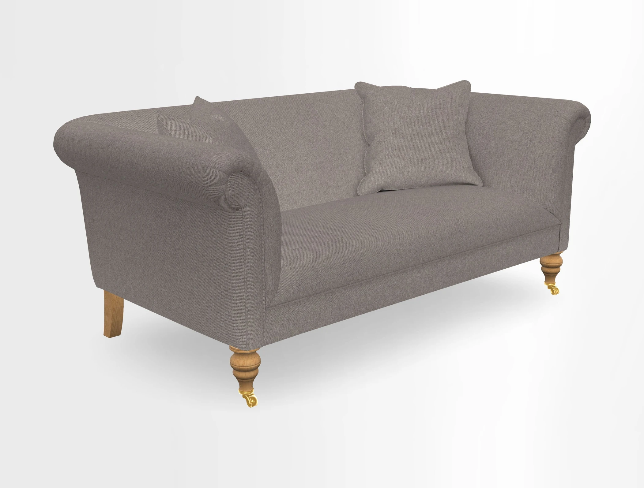 Masham 3 Seater Sofa in V&A Threads of India on Linen Paisley Splendour Steel