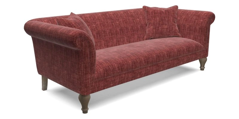 Masham 3 Seater Sofa in Floral Linen Carcassonne Laurel