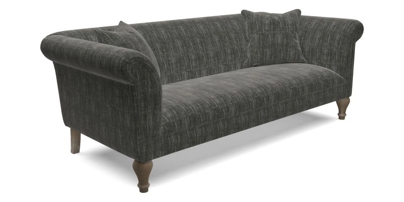 Masham 3 Seater Sofa in Floral Linen Carcassonne Laurel