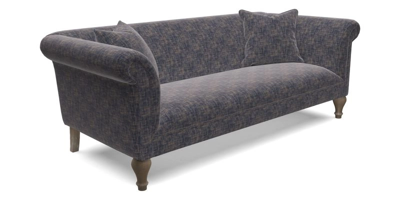 Masham 3 Seater Sofa in Floral Linen Carcassonne Laurel
