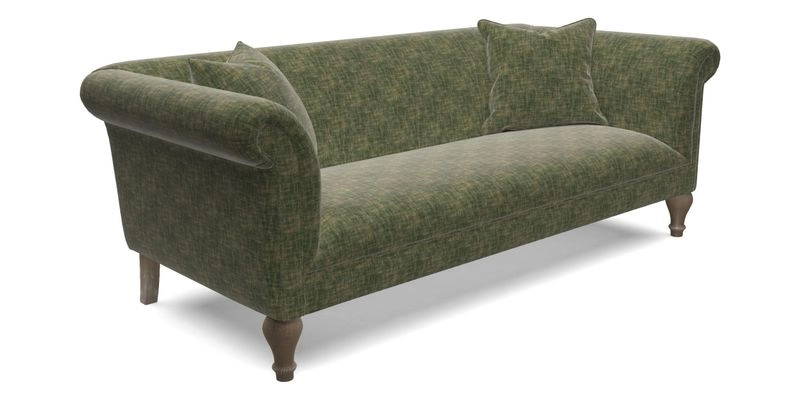 Masham 3 Seater Sofa in Floral Linen Carcassonne Laurel