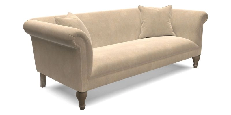 Masham 3 Seater Sofa in Floral Linen Carcassonne Laurel