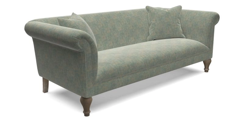 Masham 3 Seater Sofa in Floral Linen Carcassonne Laurel