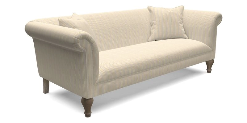 Masham 3 Seater Sofa in Floral Linen Carcassonne Laurel