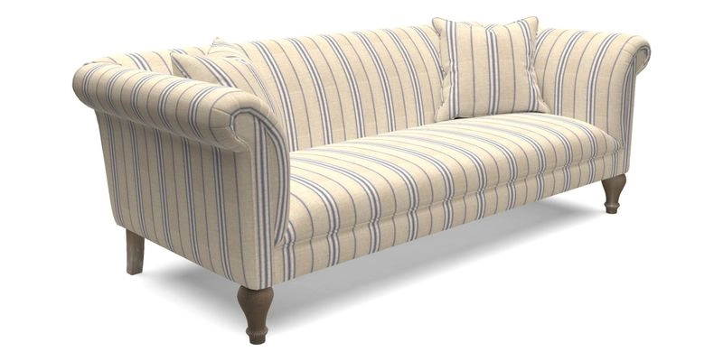 Masham 3 Seater Sofa in Floral Linen Carcassonne Laurel