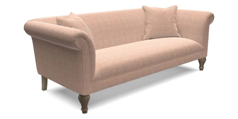 Masham 3 Seater Sofa in Floral Linen Carcassonne Laurel