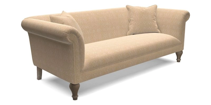 Masham 3 Seater Sofa in Floral Linen Carcassonne Laurel