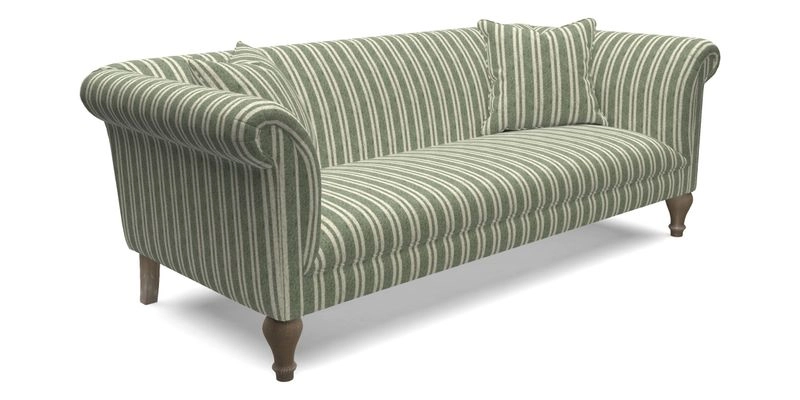 Masham 3 Seater Sofa in Floral Linen Carcassonne Laurel