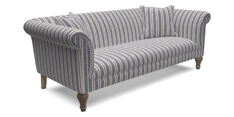 Masham 3 Seater Sofa in Floral Linen Carcassonne Laurel