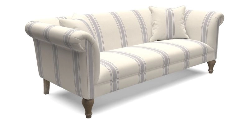 Masham 3 Seater Sofa in Floral Linen Carcassonne Laurel