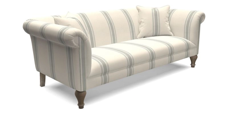 Masham 3 Seater Sofa in Floral Linen Carcassonne Laurel