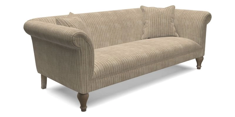 Masham 3 Seater Sofa in Floral Linen Carcassonne Laurel