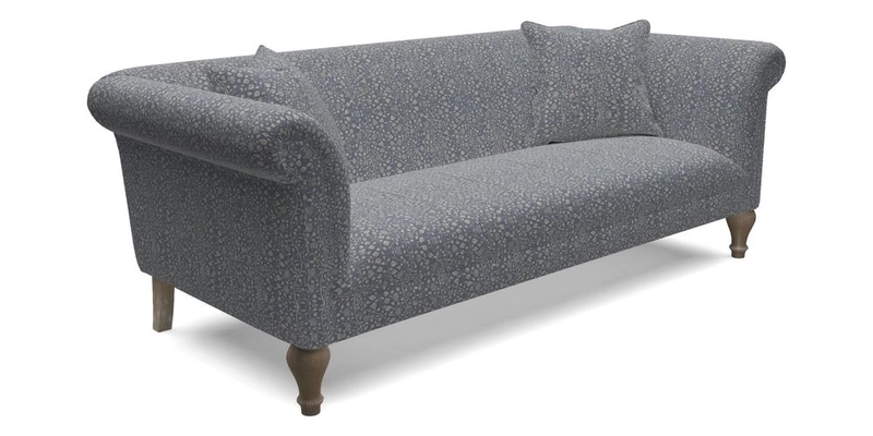 Masham 3 Seater Sofa in Floral Linen Carcassonne Laurel