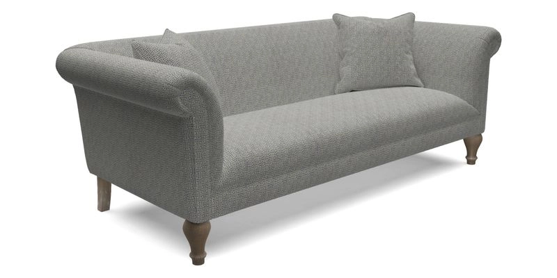 Masham 3 Seater Sofa in Floral Linen Carcassonne Laurel